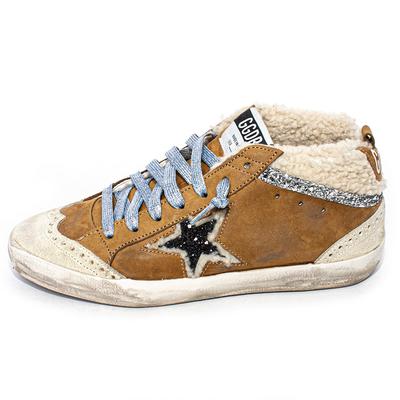 Golden Goose Size 39 Brown Shearling Mid Star Sneakers