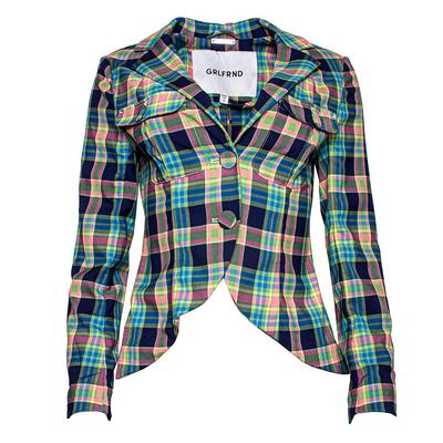 GRLFRND Size XS Multicolor Plaid Jacket