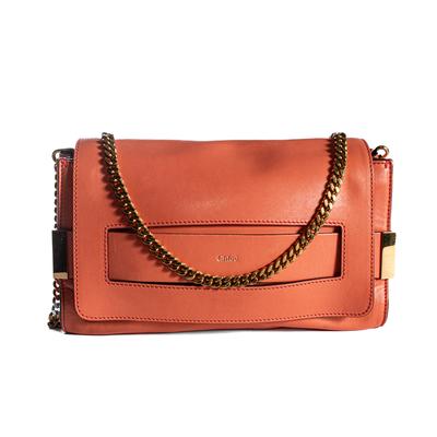 Chloe Orange Chain Leather Bag