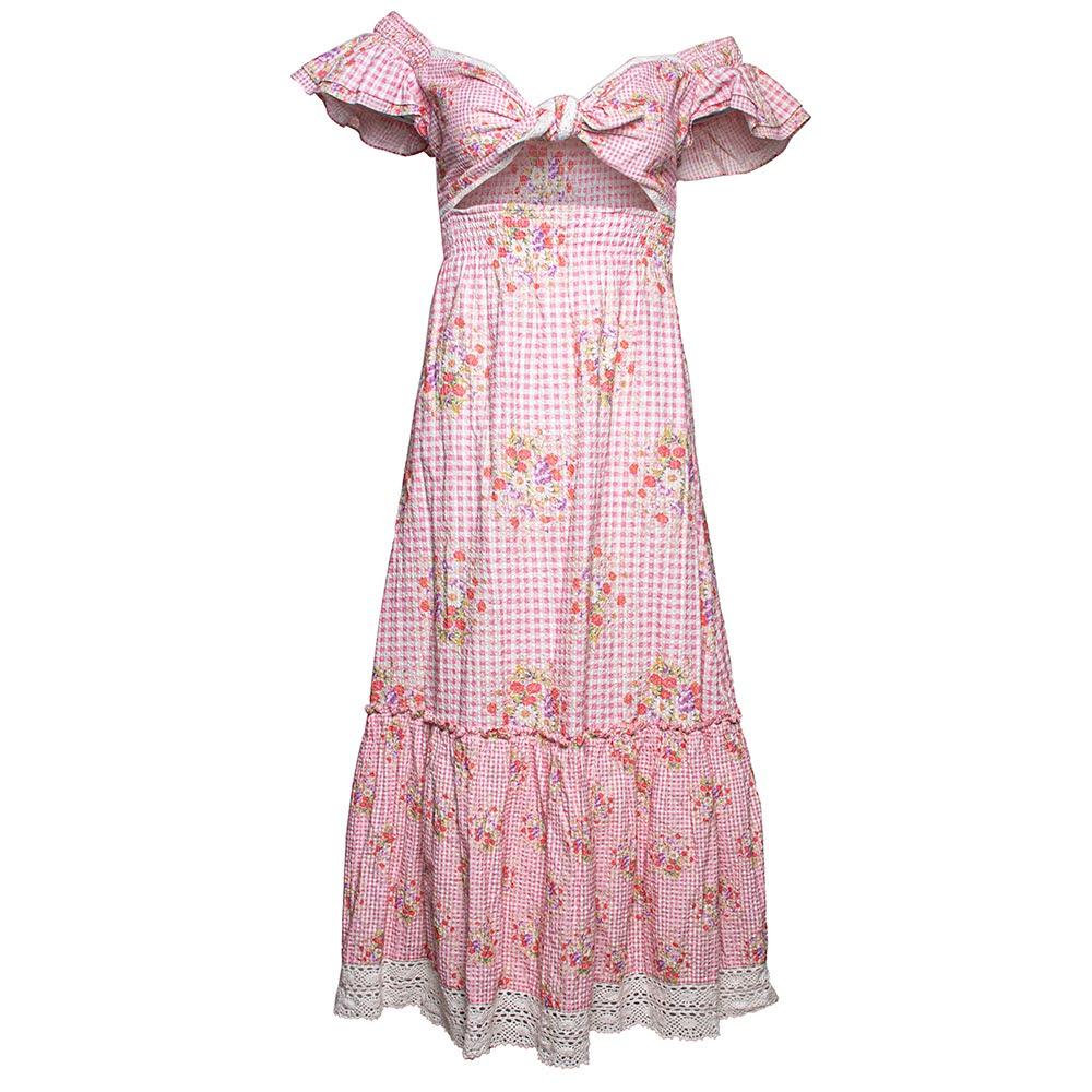  Love Shack Fancy Size Small Pink Maxi Dress