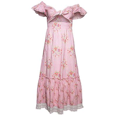 Love Shack Fancy Size Small Pink Maxi Dress
