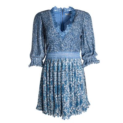 Alice & Olivia Size Small Blue Floral Dress