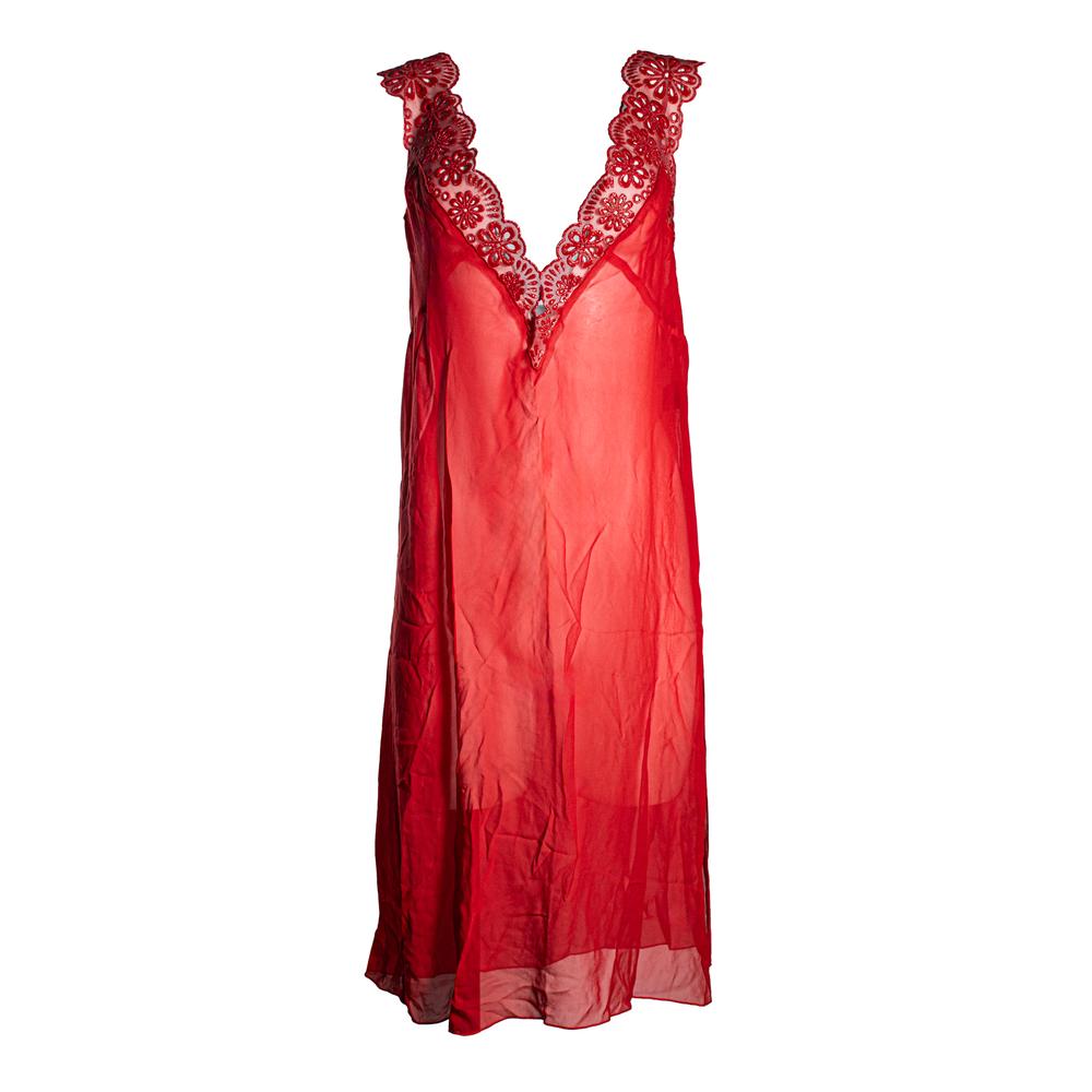  New Meryll Rogge Size 38 Red Mesh Dress