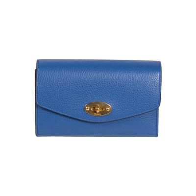 Mulberry Blue Leather Fold Over Wallet