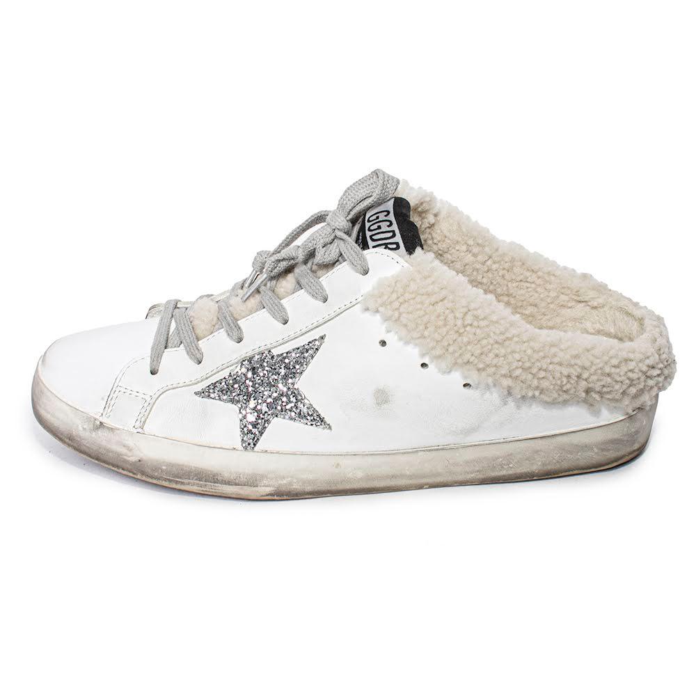  Golden Goose Size 41 White Super- Star Sneakers