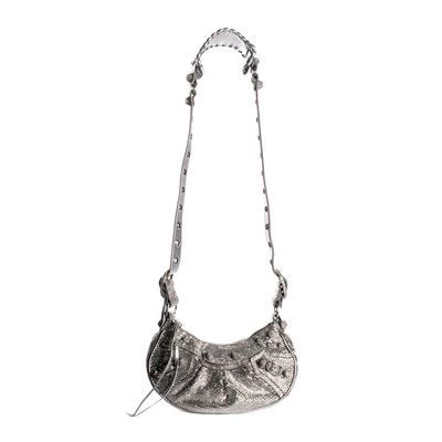 Balenciaga Silver Le Cagole XS Rhinestone Bag