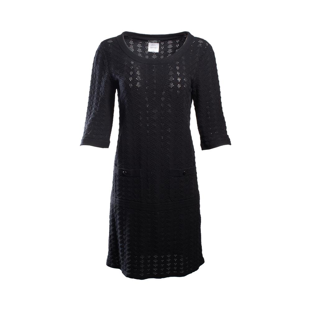  Chanel Size 38 Black Short Dress