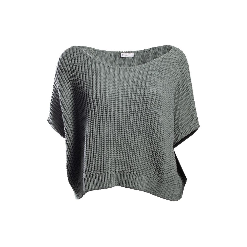  Brunello Cucinelli Size Large Green Wool Sweater