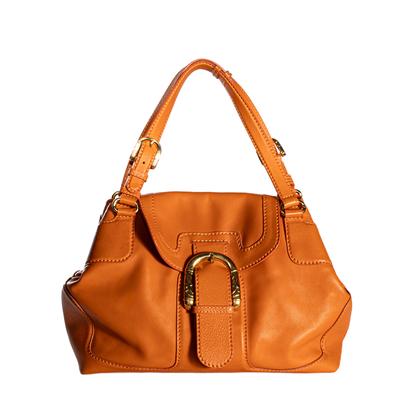 Escada Orange Leather Flap Bag