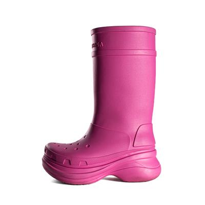 Balenciaga Size 40 Pink Rubber Croc Rain Boots