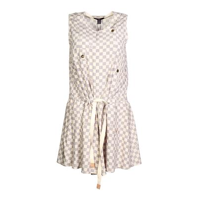 New Louis Vuitton Size 36 Damier Azur Sleeveless Dress