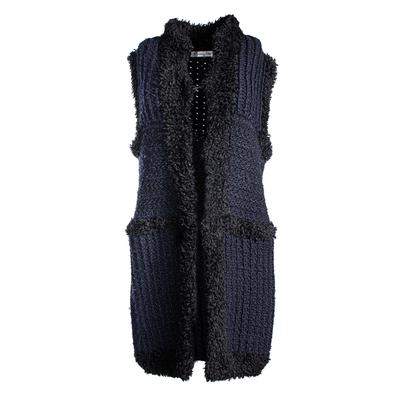 Christian Dior Size 6 Navy Crochet Jacket