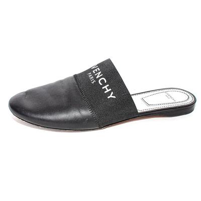 Givenchy Size 36.5 Black Leather Mules