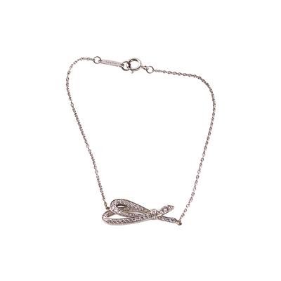 Tiffany + Co. 18K Diamond Bow Bracelet 