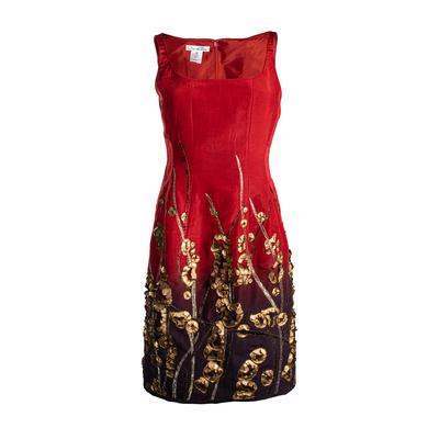 Oscar De La Renta Size 6 Red Dress