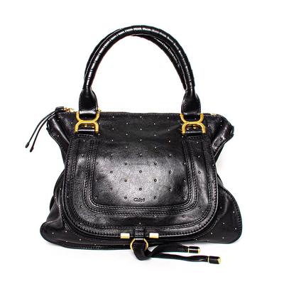 Chloe Black Studded Leather Handbag