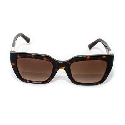 Valentino Brown Tortoise Square Sunglasses