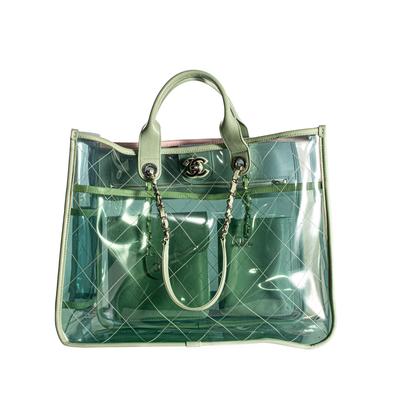 Chanel Green Large PVC Tote Bag