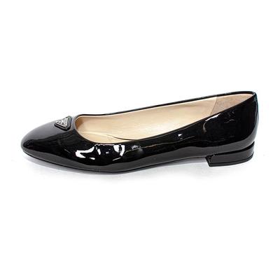 Prada Size 41.5 Black Patent Ballet Shoes