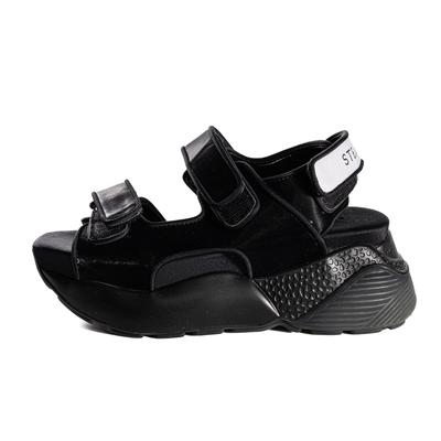 Stella McCartney Size 36.5 Black Velcro Strap Sandals