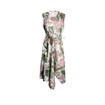 Oscar De La Renta Size 8 Botanical Asymmetric Dress