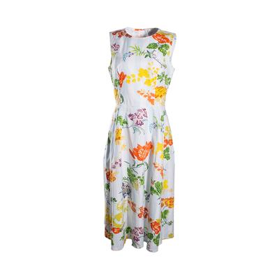  Carolina Herrera Size 6 Rose Print Dress