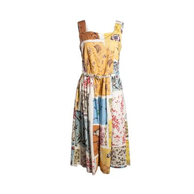 Oscar De la Renta Size 6 Mult-Color Plant Short Dress