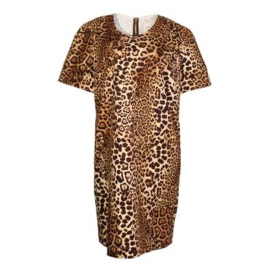 Carolina Herrera Size 16 Leopard T-Shirt Dress