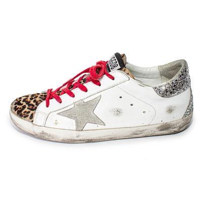 Golden Goose Size 38 White Super-Star Sneakers