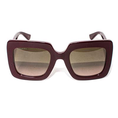 Gucci Burgundy Square Sunglasses