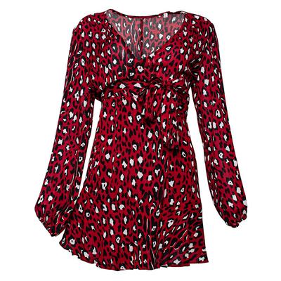 ALC Size 4 Red Cheetah Print Dress