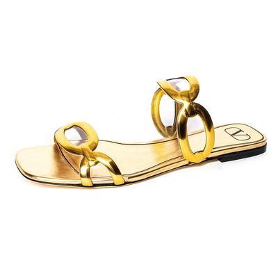 Valentino Size 41 Gold 1967 Sandals