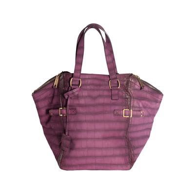 Yves Saint Laurent Purple Embroidered Large Handbag