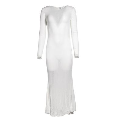 Chanel Size 38 White Knit Dress