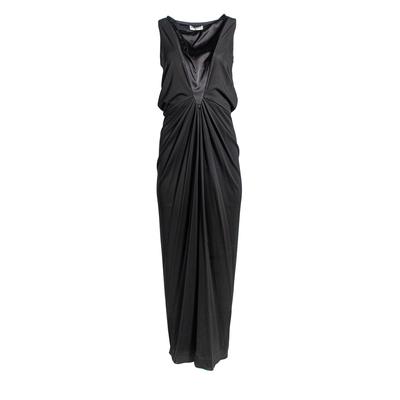 Balenciaga Size 40 Black Cowl Neck Dress
