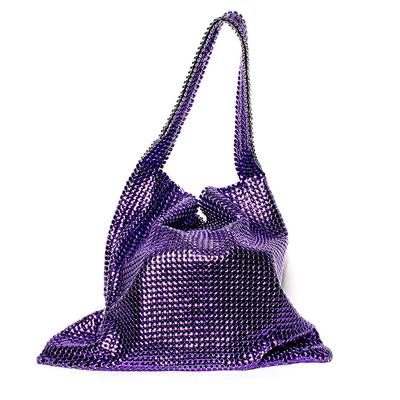 Paco Rabanne Purple Pixel Chain Handbag