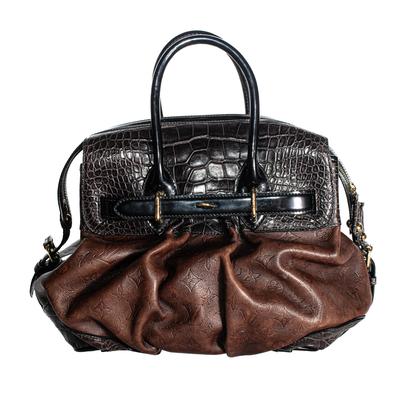 Louis Vuitton Brown Leather Alligator Bag