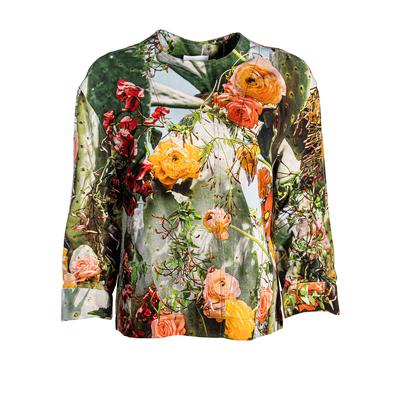  Akris Size Medium Multicolor Floral Jacket