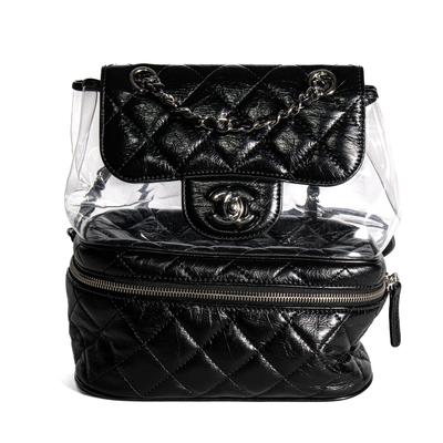 Chanel PVC Black Quilted Backpack