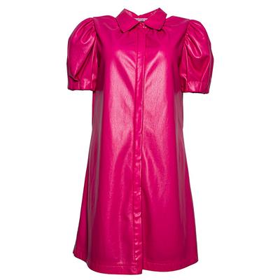 Alice + Olivia Size Medium Pink Faux Leather Dress