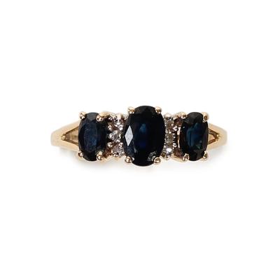 RKC Size 7 Vintage 14KYG Sapphire Ring