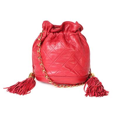 Chanel Vintage Quilted CC Bucket Bag
