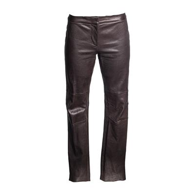 Brunello Cucinelli Size 8 Brown Leather Pants