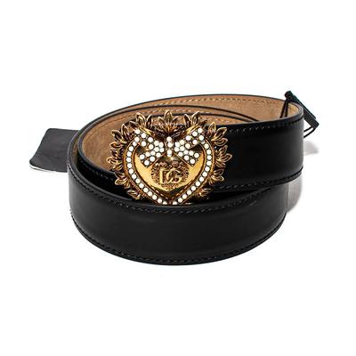 Dolce & Gabbana 30 Inch Black Heart Devotion Belt