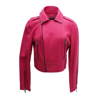 BCBG Size Small Pink Leather Jacket
