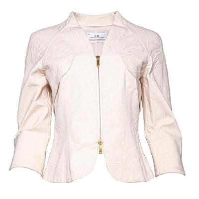 Carolina Herrera Size 10 Cream Jacket