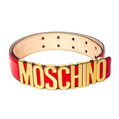 New Moschino Size 40 Red Leather Belt