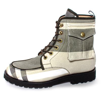 Moncler Size 41 Green Canvas Boots
