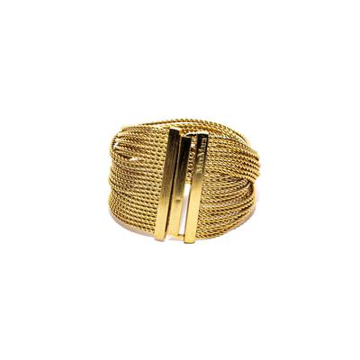 Max Mara Gold Custom Carta Wide Bracelet