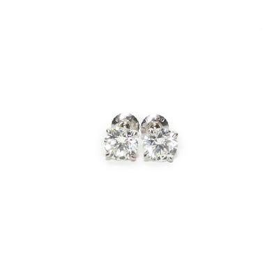 Clarity Grade VS1 2.21CTW Diamond Threaded Stud Earrings